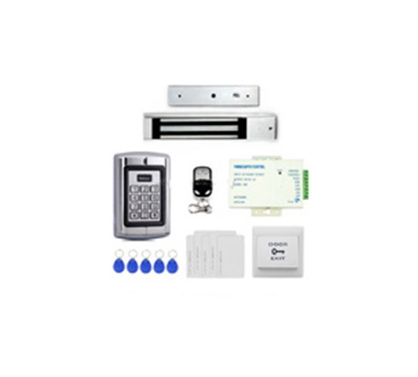 Access control kit - Reader, magnetic lock, exit button and cards for a single door.