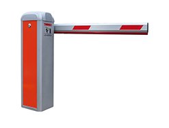 Straight-arm barrier - High-visibility arm for entry and exit lanes.